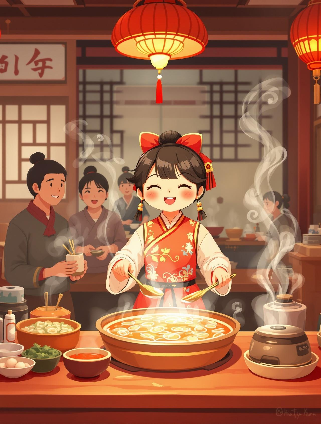 黄色AI漫剧 - 我在古代开火锅店
